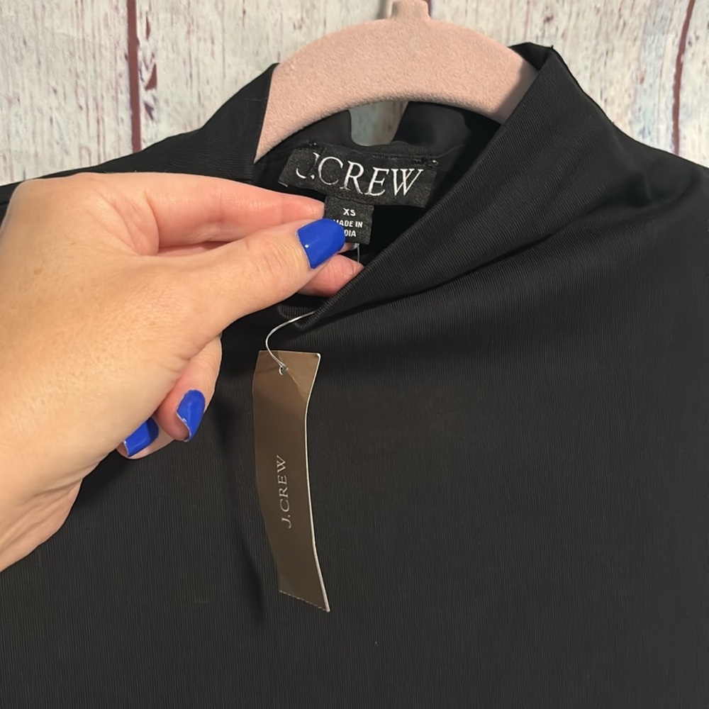 NWT J. Crew Fitted knit mockneck dress with poplin skirt - Picture 8 of 11